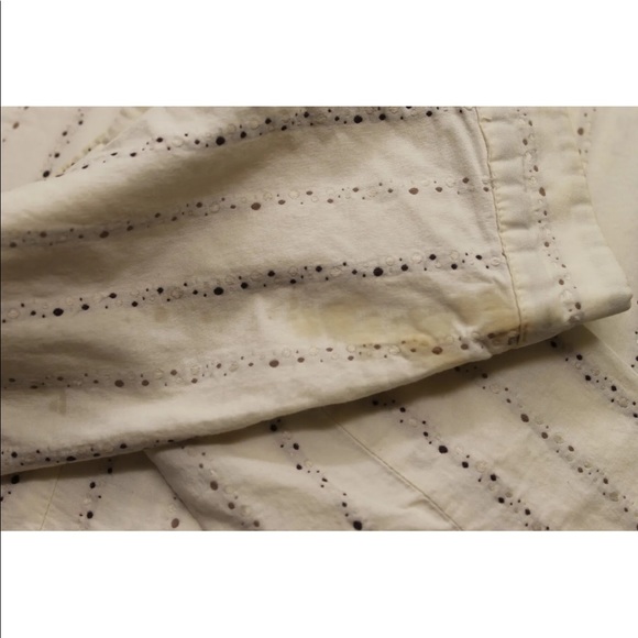 Club Monaco Cotton Linen Blouse Top Ivory Sz 2 - Picture 12 of 12